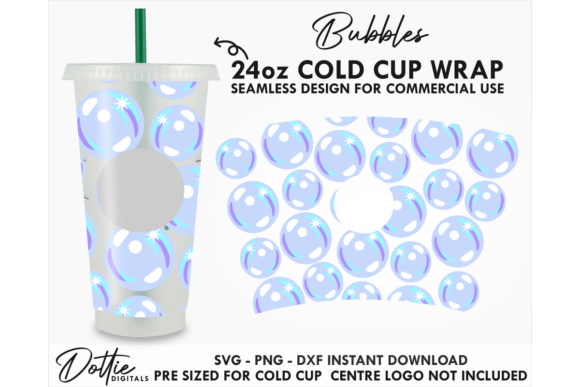 Bubbles Cold Cup SVG 24oz: Tumbler Wrap Graphics Review