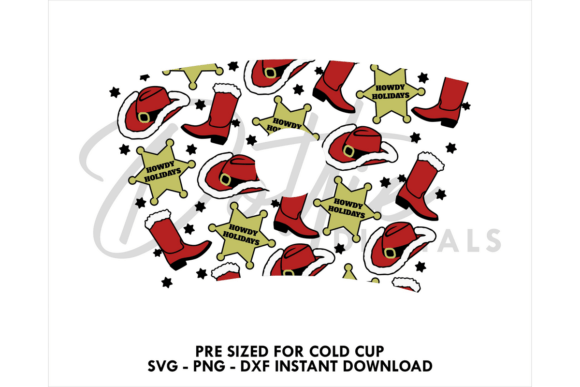 Christmas Cowboys Cold Cup SVG 24oz: Graphics & Tumbler Wraps Review