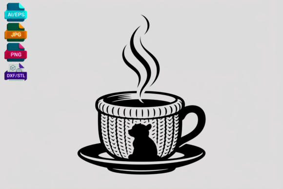 Cute Bear Coffee Cup SVG Design for Branding