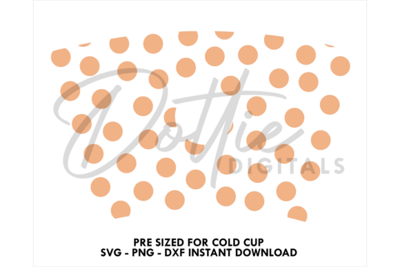 Dots Cold Cup SVG 24oz: Graphics & Tumbler Wraps