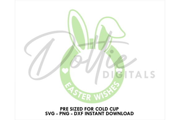 Easter Wishes Cold Cup SVG 24oz: Tumbler Wraps Graphics