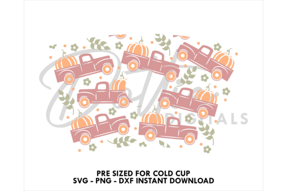 Fall Harvest Cold Cup SVG: Graphics & Tumbler Wraps