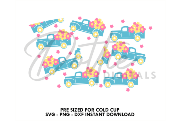 Flower Truck Cold Cup SVG: Tumbler Wraps & Graphics Review