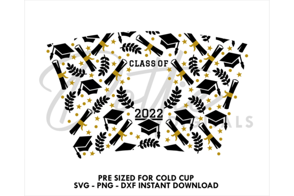 Graduate Cold Cup SVG 24oz: Tumbler Wraps for Editorial Graphics
