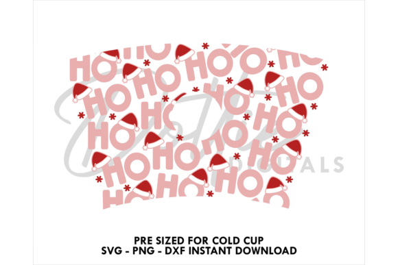 Ho Ho Ho Christmas Cold Cup: Tumbler Wraps Graphics