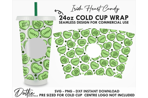 Irish Hearts Cold Cup SVG: Tumbler Wraps & Graphics Review