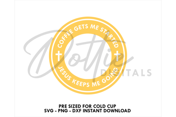 Jesus Coffee Cold Cup SVG 24oz Graphics & Tumbler Wraps
