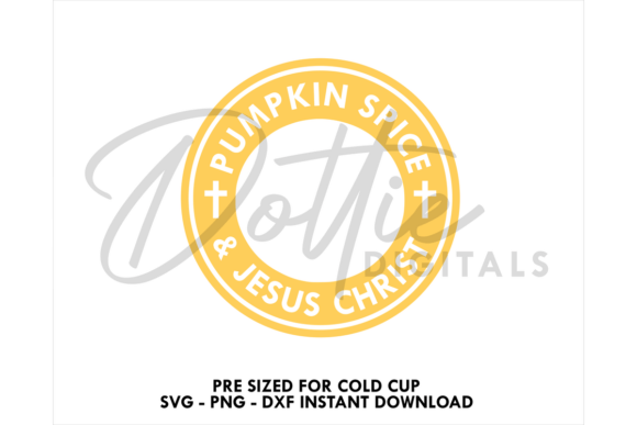 Pumpkin Spice Cold Cup SVG: Graphics for Tumbler Wraps