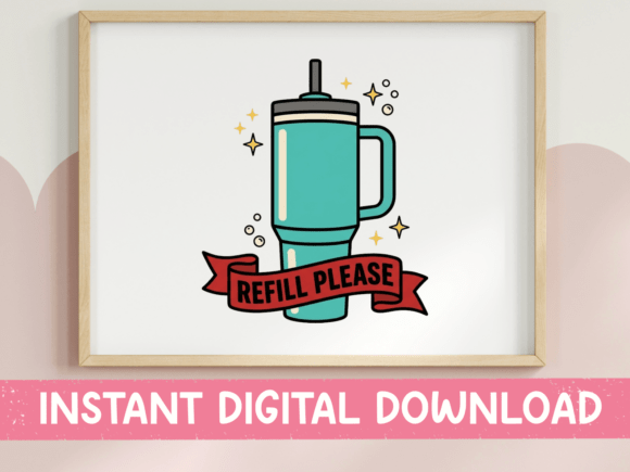 Refill Please Tumbler SVG PNG: Design Review