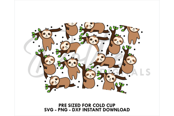 Sloth Cold Cup SVG: Tumbler Wrap Graphics Review