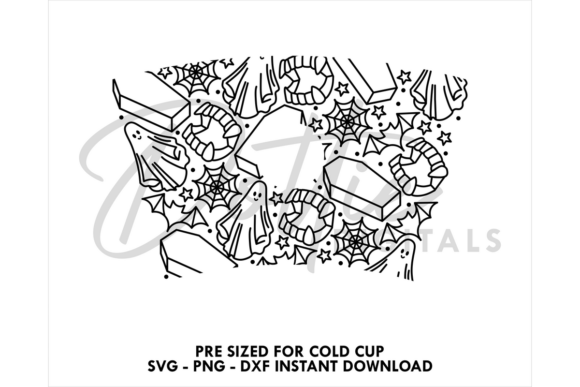 Spooky Halloween Cold Cup SVG & Tumbler Graphics