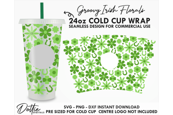 St Patricks Cold Cup SVG 24oz Graphics for Tumbler Wraps