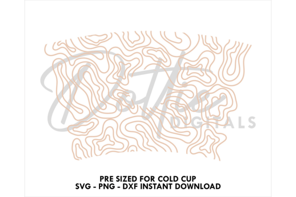 Wavy Swirls Cold Cup SVG 24oz Tumbler Wraps Graphics